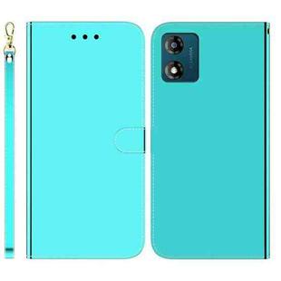 For Motorola Moto E13 Imitated Mirror Surface Leather Phone Case(Mint Green)