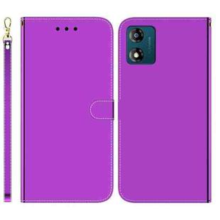 For Motorola Moto E13 Imitated Mirror Surface Leather Phone Case(Purple)