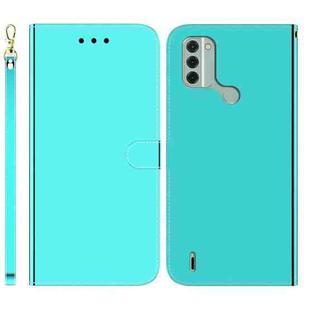 For Nokia C31 Imitated Mirror Surface Leather Phone Case(Mint Green)