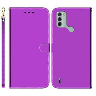 For Nokia C31 Imitated Mirror Surface Leather Phone Case(Purple)