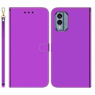 For Nokia X30 Imitated Mirror Surface Leather Phone Case(Purple)