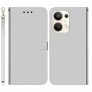 For OPPO Reno9 Pro+ Imitated Mirror Surface Leather Phone Case(Silver)