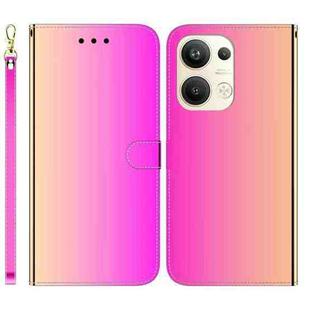 For OPPO Reno9 Pro+ Imitated Mirror Surface Leather Phone Case(Gradient Color)