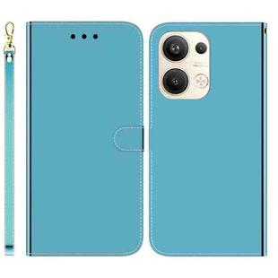 For OPPO Reno9 Pro+ Imitated Mirror Surface Leather Phone Case(Blue)