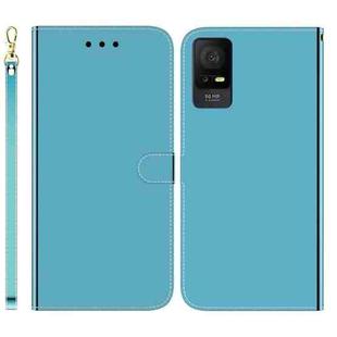 For TCL 408 Imitated Mirror Surface Leather Phone Case(Blue)