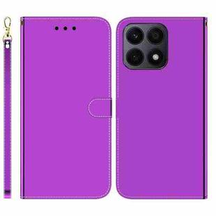 For Honor X8a Imitated Mirror Surface Leather Phone Case(Purple)