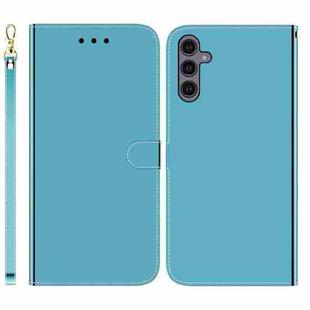 For Samsung Galaxy A24 4G Imitated Mirror Surface Leather Phone Case(Blue)