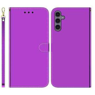 For Samsung Galaxy A24 4G Imitated Mirror Surface Leather Phone Case(Purple)