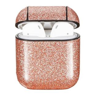 For Airpods 1 / 2 Glitter Series TPU Earphone Protective Case with Hook(Orange)