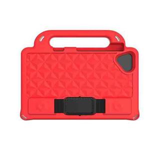 For Lenovo Tab M8 4th Gen Diamond Series EVA Anti-Fall Shockproof Sleeve Tablet Case with Holder & Strap(Red)