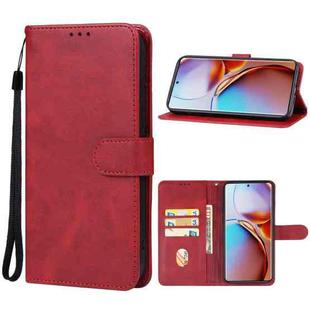 For Motorola Edge 40 Leather Phone Case(Red)