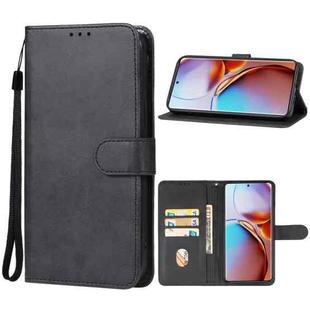 For Motorola Edge 40 Leather Phone Case(Black)