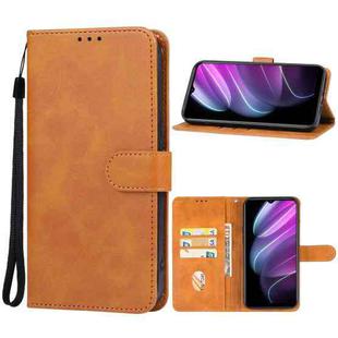 For Realme V30 Leather Phone Case(Brown)