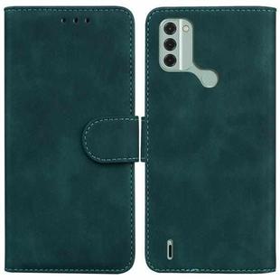 For Nokia C31 Skin Feel Pure Color Flip Leather Phone Case(Green)