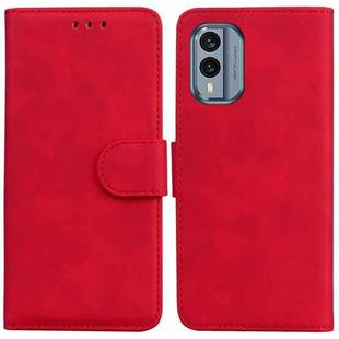 For Nokia X30 Skin Feel Pure Color Flip Leather Phone Case(Red)