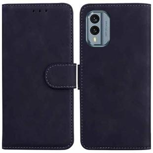 For Nokia X30 Skin Feel Pure Color Flip Leather Phone Case(Black)