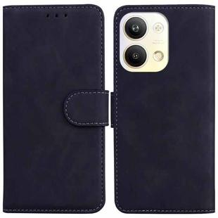 For OPPO Reno9 Pro Skin Feel Pure Color Flip Leather Phone Case(Black)