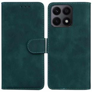 For Honor X8a Skin Feel Pure Color Flip Leather Phone Case(Green)