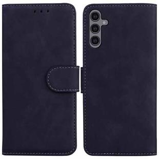 For Samsung Galaxy A24 4G Skin Feel Pure Color Flip Leather Phone Case(Black)