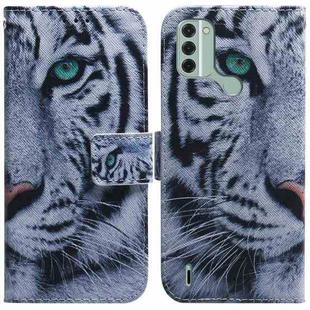 For Nokia C31 Coloured Drawing Flip Leather Phone Case(Tiger)