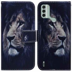 For Nokia C31 Coloured Drawing Flip Leather Phone Case(Lion)