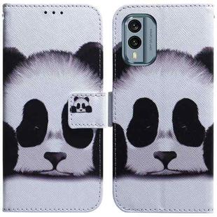 For Nokia X30 Coloured Drawing Flip Leather Phone Case(Panda)