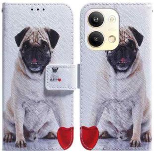 For OPPO Reno9 Pro Coloured Drawing Flip Leather Phone Case(Pug)