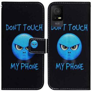 For TCL 408 Coloured Drawing Flip Leather Phone Case(Anger)