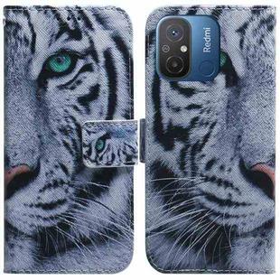 For Xiaomi Redmi 12C / 11A Coloured Drawing Flip Leather Phone Case(Tiger)