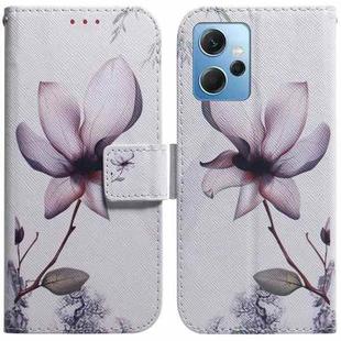 For Xiaomi Redmi Note 12 4G Global Coloured Drawing Flip Leather Phone Case(Magnolia)