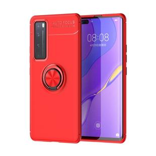 For Huawei Nova 7 Pro Lenuo Shockproof TPU Protective Case with Invisible Holder(Red)