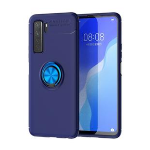For Huawei Nova 7 SE Lenuo Shockproof TPU Protective Case with Invisible Holder(Blue)