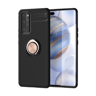 For Huawei Honor 30 Pro Lenuo Shockproof TPU Protective Case with Invisible Holder(Black Gold)