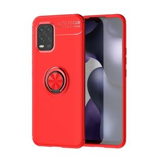 For Xiaomi Mi 10 Lenuo Shockproof TPU Protective Case with Invisible Holder(Red)