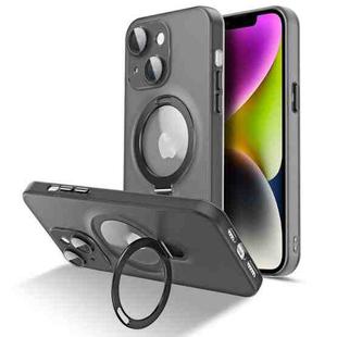 For iPhone 14 Plus MagSafe Magnetic Multifunctional Holder Phone Case(Black)