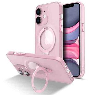 For iPhone 12 MagSafe Magnetic Multifunctional Holder Phone Case(Pink)