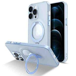 For iPhone 12 Pro MagSafe Magnetic Multifunctional Holder Phone Case(Blue)