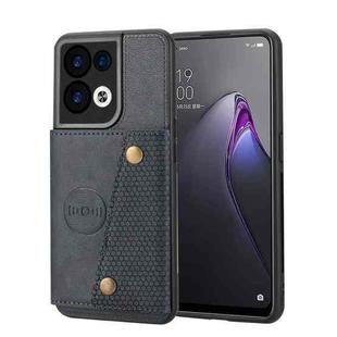For OPPO Reno9 Pro Double Buckle Magnetic Phone Case(Blue)
