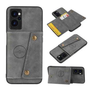 For Realme 10 5G Double Buckle Magnetic Phone Case(Grey)