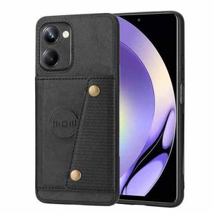 For Realme 10 Pro Double Buckle Magnetic Phone Case(Black)
