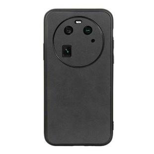 For OPPO Find X6 Two-color Calf Texture PU Phone Case(Black)