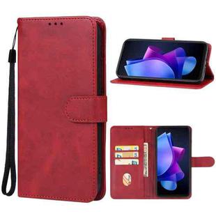 For Tecno Spark 10 / 10C Leather Phone Case(Red)
