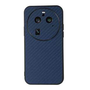 For OPPO Find X6 Pro Carbon Fiber Texture Shockproof Phone Case(Blue)