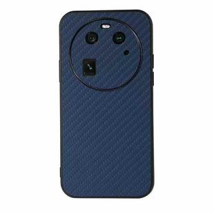 For OPPO Find X6 Carbon Fiber Texture Shockproof Phone Case(Blue)