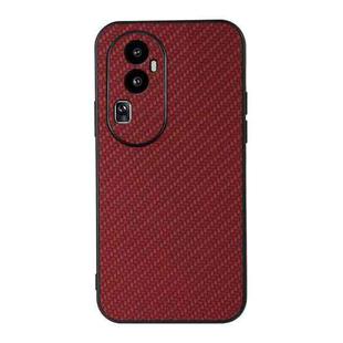 For OPPO Reno10 Pro+ Carbon Fiber Texture Shockproof Phone Case(Red)