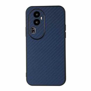For OPPO Reno10 Pro Carbon Fiber Texture Shockproof Phone Case(Blue)