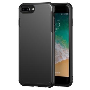 For iPhone 7 Plus / 8 Plus Solid Color Four-corner Shockproof TPU + PC Protective Case(Black)