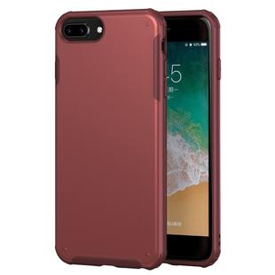 For iPhone 7 Plus / 8 Plus Solid Color Four-corner Shockproof TPU + PC Protective Case(Red)