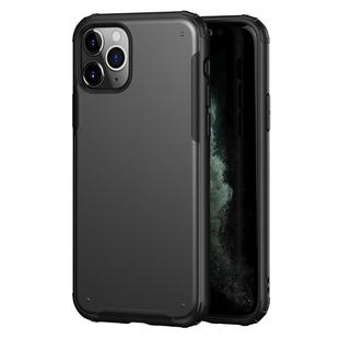 For iPhone 11 Pro Solid Color Four-corner Shockproof TPU + PC Protective Case(Black)