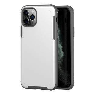 For iPhone 11 Pro Max Solid Color Four-corner Shockproof TPU + PC Protective Case(White)